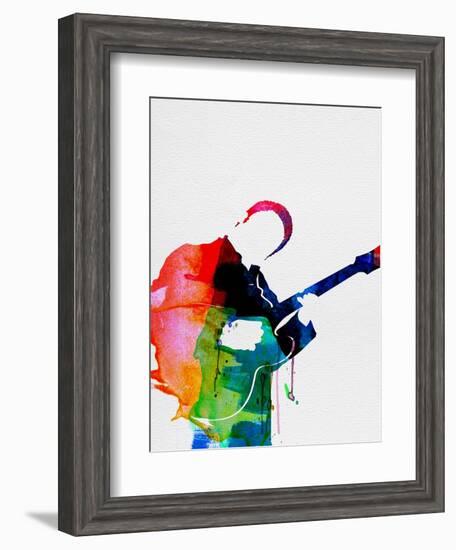 BB King Watercolor-Lora Feldman-Framed Art Print