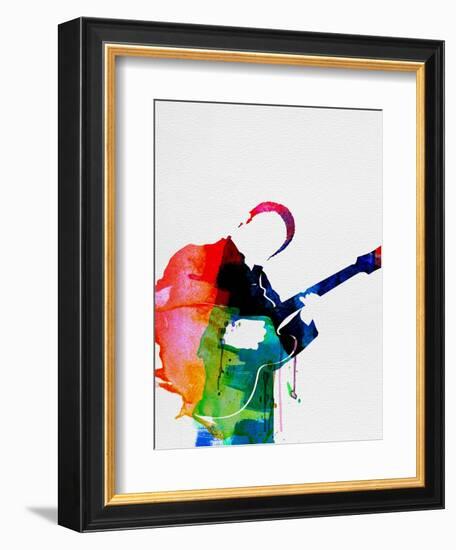 BB King Watercolor-Lora Feldman-Framed Art Print