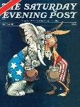 "Democrats vs. Republicans," Saturday Evening Post Cover, July/Aug 1980-BB Sams-Giclee Print
