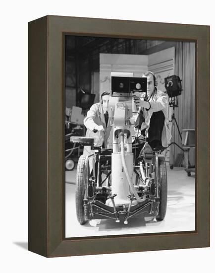 BBC Camera Crew Moving in For a Close Up-William Vandivert-Framed Premier Image Canvas