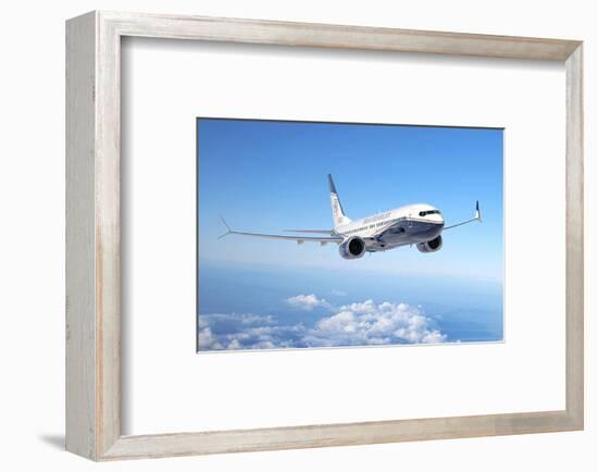 BBJ MAX 8 based on the 737 MAX 8-null-Framed Art Print