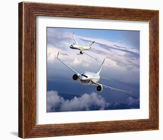 BBJ MAX 8 based on the 737 MAX 8-null-Framed Art Print