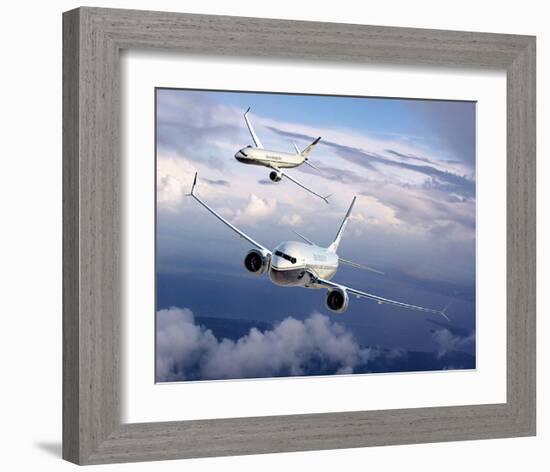 BBJ MAX 8 based on the 737 MAX 8-null-Framed Art Print