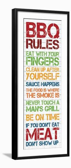 BBQ Rules 2-Lauren Gibbons-Framed Art Print