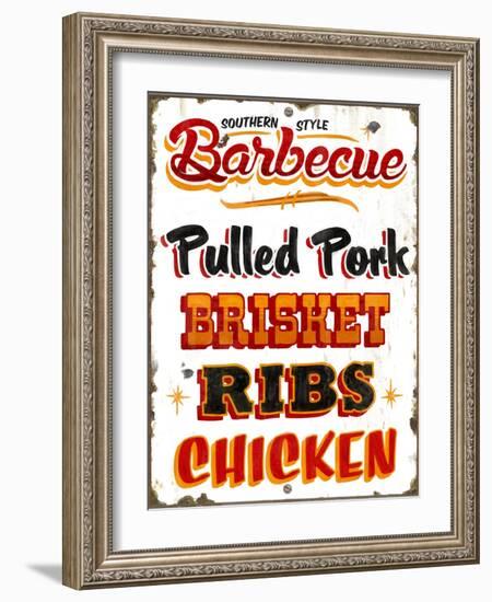 BBQ Southern-Retroplanet-Framed Giclee Print