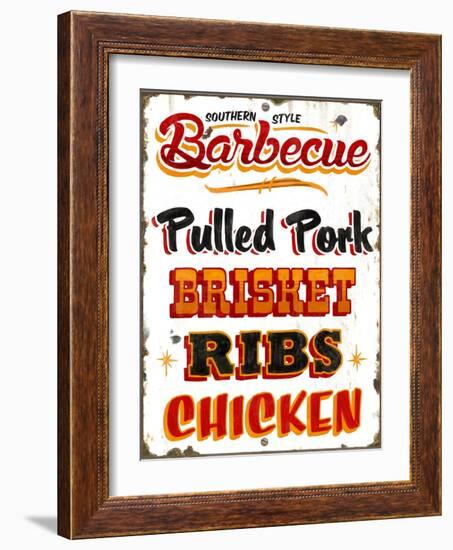 BBQ Southern-Retroplanet-Framed Giclee Print