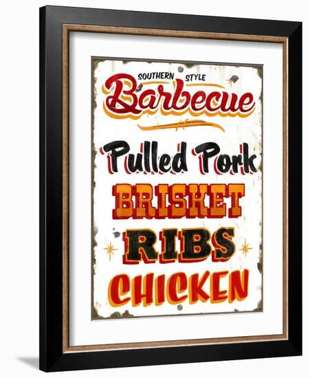 BBQ Southern-Retroplanet-Framed Giclee Print