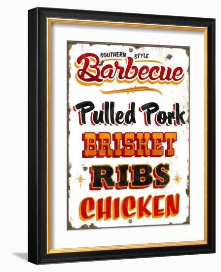 BBQ Southern-Retroplanet-Framed Giclee Print