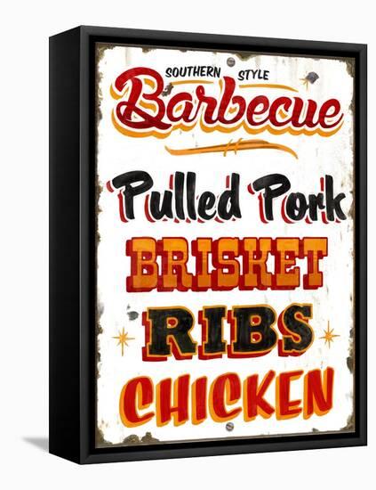 BBQ Southern-Retroplanet-Framed Premier Image Canvas