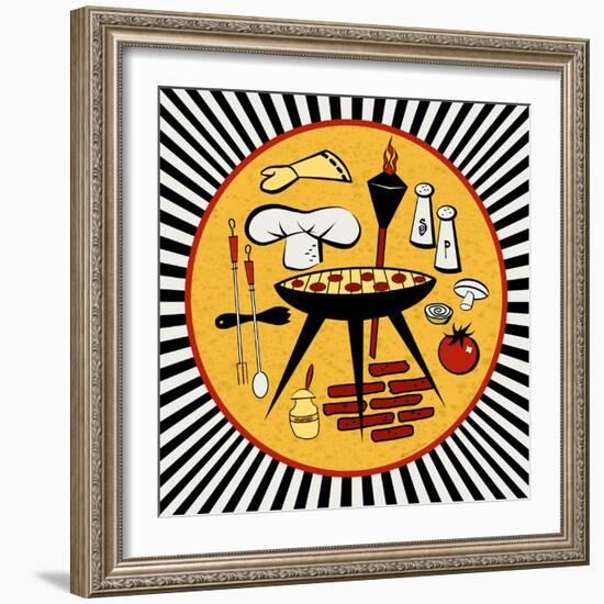 BBQ Time-Kate Ward Thacker-Framed Giclee Print