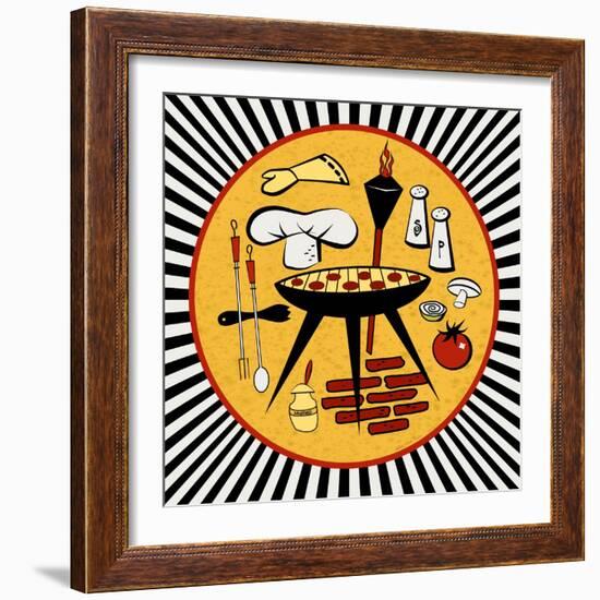 BBQ Time-Kate Ward Thacker-Framed Giclee Print