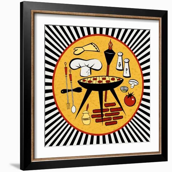 BBQ Time-Kate Ward Thacker-Framed Giclee Print