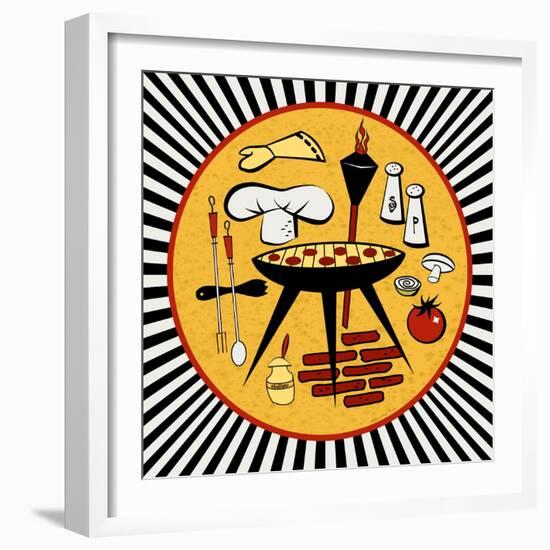 BBQ Time-Kate Ward Thacker-Framed Giclee Print