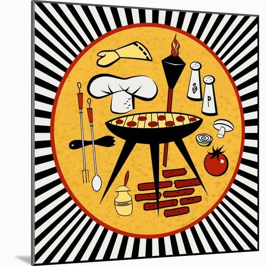 BBQ Time-Kate Ward Thacker-Mounted Giclee Print