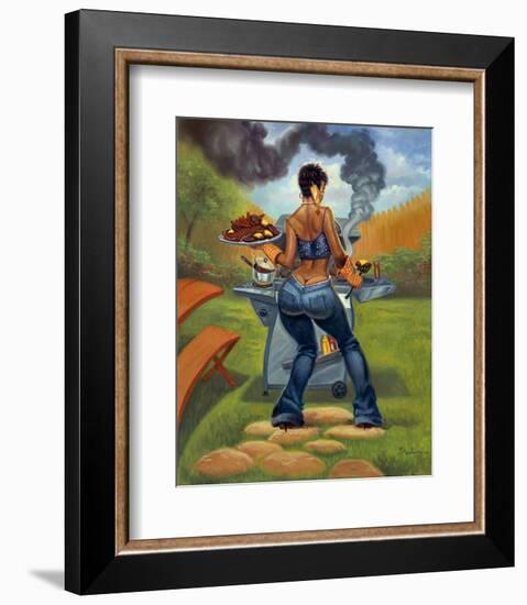 BBQ-Sterling Brown-Framed Art Print