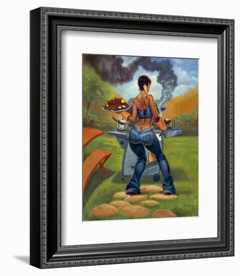 BBQ-Sterling Brown-Framed Art Print