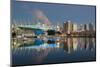 BC Place stadium and downtown skyline behind at sunrise, Vancouver, British Columbia, Canada-Stefano Politi Markovina-Mounted Photographic Print