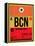 BCN Barcelona Luggage Tag 1-NaxArt-Framed Stretched Canvas