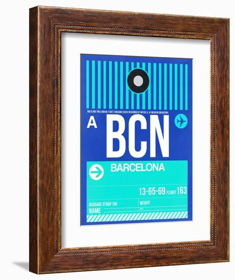 BCN Barcelona Luggage Tag 2-NaxArt-Framed Premium Giclee Print