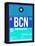 BCN Barcelona Luggage Tag 2-NaxArt-Framed Stretched Canvas