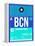 BCN Barcelona Luggage Tag 2-NaxArt-Framed Stretched Canvas