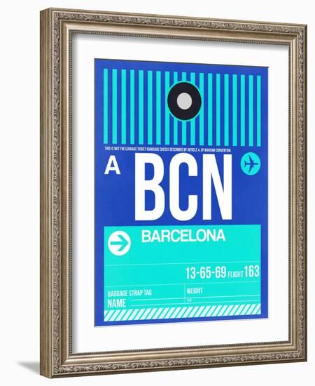 BCN Barcelona Luggage Tag 2-NaxArt-Framed Art Print