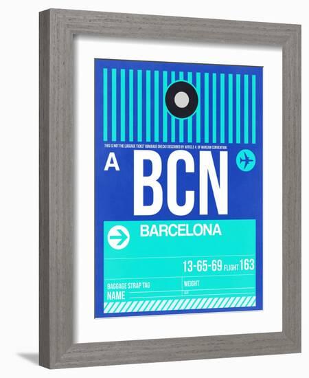 BCN Barcelona Luggage Tag 2-NaxArt-Framed Art Print