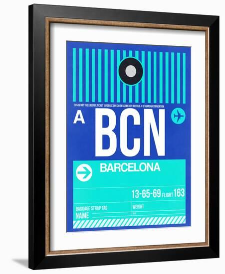 BCN Barcelona Luggage Tag 2-NaxArt-Framed Art Print