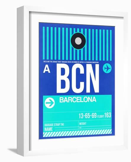 BCN Barcelona Luggage Tag 2-NaxArt-Framed Art Print