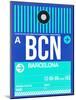 BCN Barcelona Luggage Tag 2-NaxArt-Mounted Art Print
