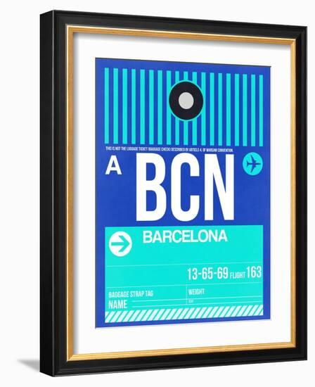 BCN Barcelona Luggage Tag 2-NaxArt-Framed Art Print