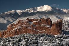 Pike's Peak and the Gardern of the Gods-bcoulter-Framed Premier Image Canvas