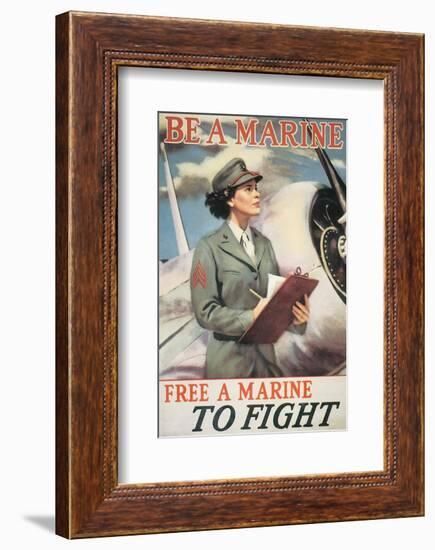 Be A Marine - Free A Marine To Fight-null-Framed Art Print