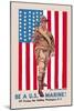 Be a U.S. Marine, Evening Star Building-James Montgomery Flagg-Mounted Art Print