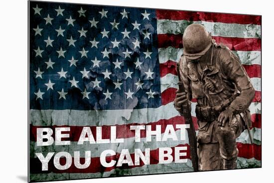 Be All You Can Be Soldier Poster-null-Mounted Photo