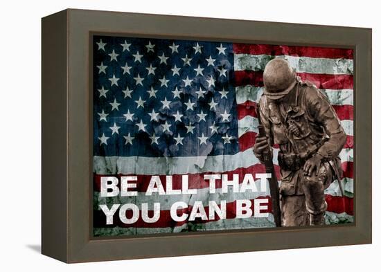 Be All You Can Be Soldier-null-Framed Stretched Canvas