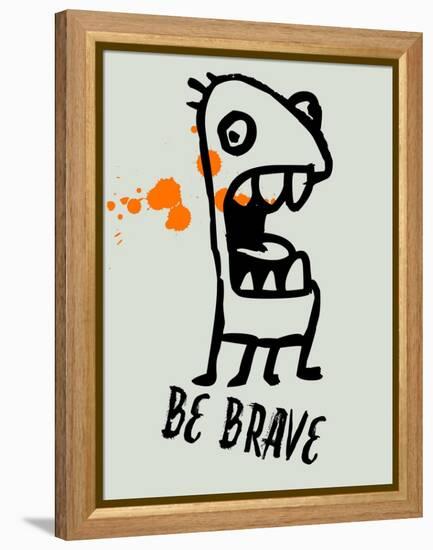 Be Brave 1-Lina Lu-Framed Stretched Canvas