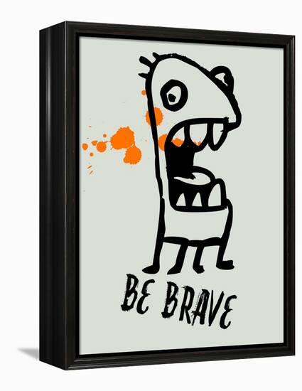 Be Brave 1-Lina Lu-Framed Stretched Canvas