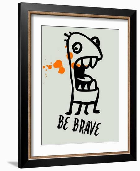 Be Brave 1-Lina Lu-Framed Art Print