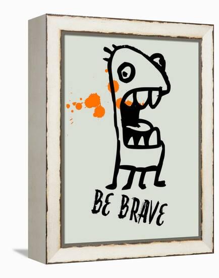 Be Brave 1-Lina Lu-Framed Stretched Canvas