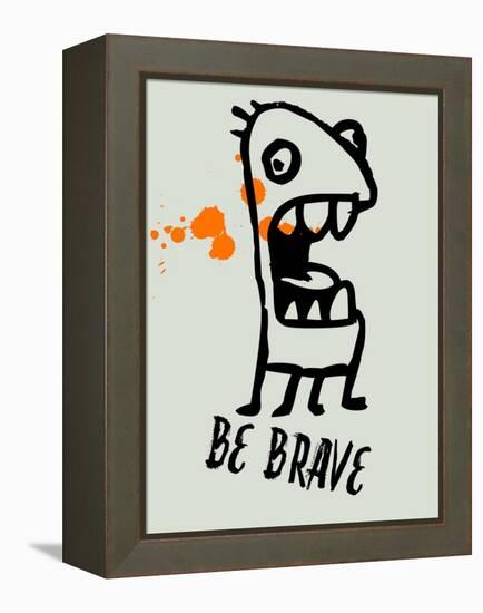 Be Brave 1-Lina Lu-Framed Stretched Canvas