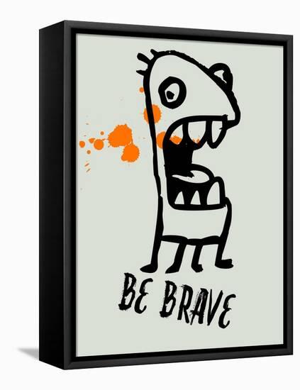 Be Brave 1-Lina Lu-Framed Stretched Canvas