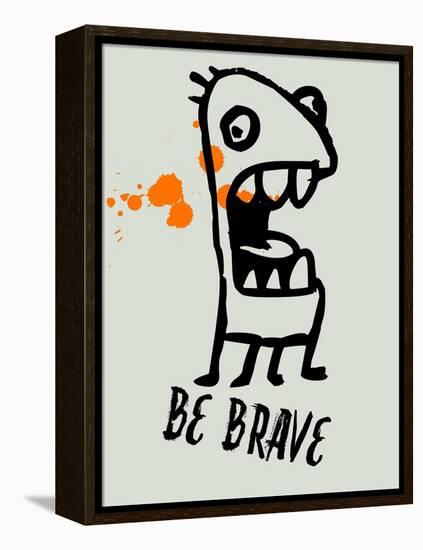 Be Brave 1-Lina Lu-Framed Stretched Canvas