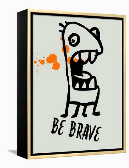 Be Brave 1-Lina Lu-Framed Stretched Canvas