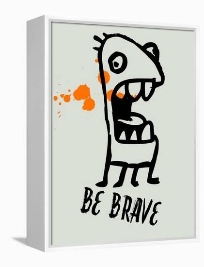 Be Brave 1-Lina Lu-Framed Stretched Canvas