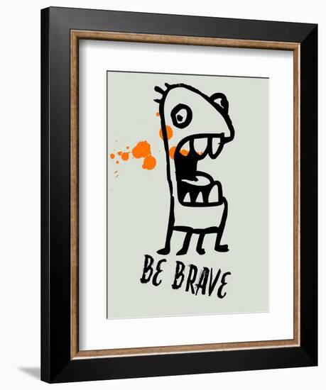 Be Brave 1-Lina Lu-Framed Premium Giclee Print