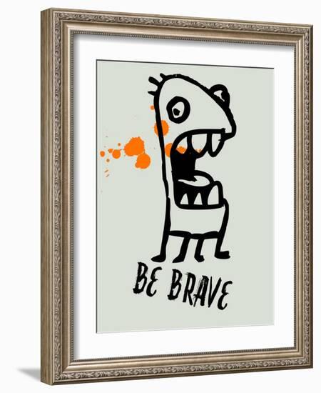 Be Brave 1-Lina Lu-Framed Art Print