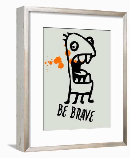 Be Brave 1-Lina Lu-Framed Art Print