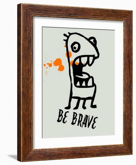 Be Brave 1-Lina Lu-Framed Art Print