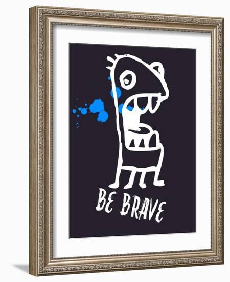 Be Brave 2-Lina Lu-Framed Art Print